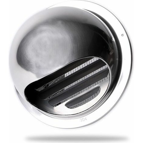 Griglia di ventilazione Tigrezy da 100 mm Griglia di ventilazione in acciaio inossidabile di alta qualità Griglia di ventilazione esterna con zanzariera Protegge la facciata e impedisce l'ingresso di 
