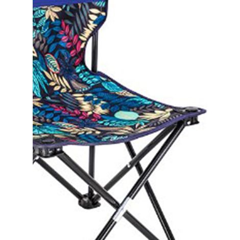 Chaise pliante d'extérieur, tissu Oxford, portable, compacte, multifonctionnelle, idéale pour le camping, les pique-niques et la plage, bleu érable. (1/5)