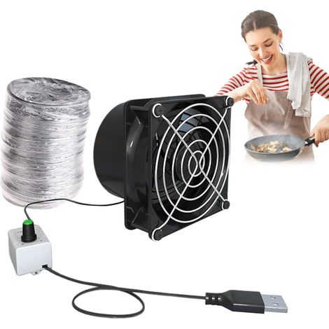 Ventilateur d'Extraction Extracteur D'Air Avec Absorbeur D'Odeurs Ventilateur Miniature pour Cuisine Salle de Bains Toilette Fenêtre avec Système d'Extraction d'Air (1/5)