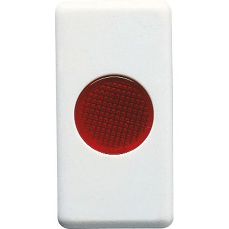 GW20603 Spia Piana con Diffusore Rosso 12/24/250V 1 Modulo (1/4)