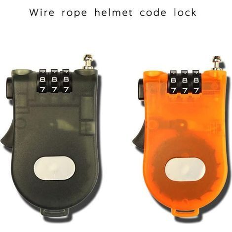 Einziehbares Zahlenschloss mit 39-Zoll-Kabel für Gepäck und Fahrrad - Blau (Schwarz) (1/2)