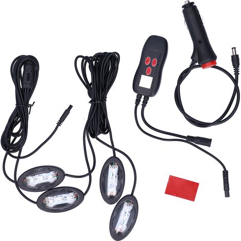 Lampe d'ambiance LED pour voiture, télécommande et application, éclairage décoratif multicolore, modification intérieure automobile (1/5)