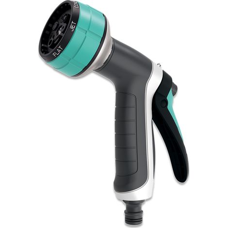 Bricoferr Pistolet d’arrosage réglable en métal 7 fonctions