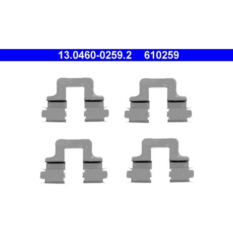 Kit d'accessoires, plaquette de frein à disque ATE 13.0460-0259.2 AUDI