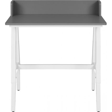 Bureau réglable pour enfant à structure métallique, coloris Gris/Blanc - Longueur 80 x Profondeur 60 x Hauteur 85 cm (1/5)