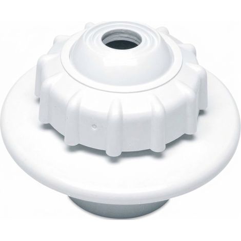 Multiflow-Einlaufdüse für Betonbecken zum Aufkleben Ø50 mm PN10  Weiß  Wasserrücklaufdüse für Schwimmbecken
