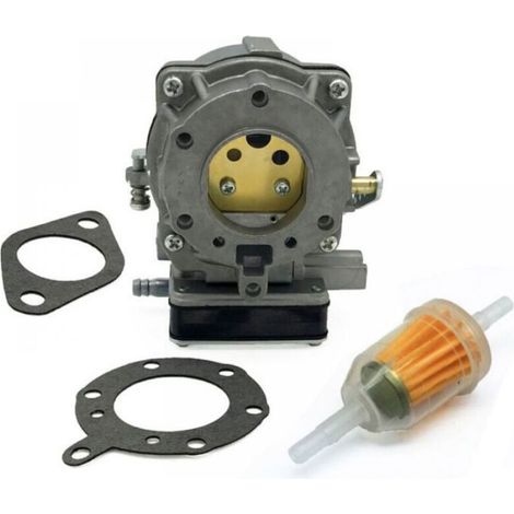 Kit carburateur 693480 pour moteur Briggs & Stratton 16,5 CV bicylindre 42A707 à quatre vis, outil de jardin, métal, argent (1/5)