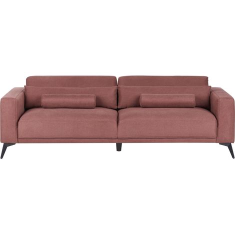 Sofa 3-Sitzer ANGE Stoff Burgunderrot