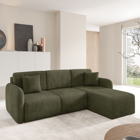 3-Sitzer-Wende-Ecksofa mit Bettkasten Dora Grün (1/5)