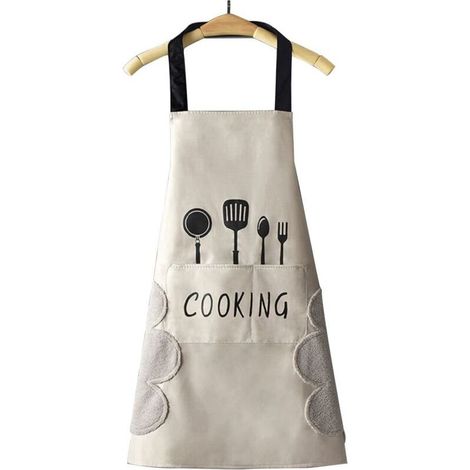 1 Tablier de cuisine, poche large, tissu Oxford, polaire corail, imperméable, cuisson pâtisserie (1/4)