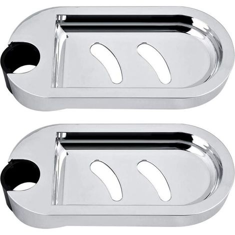 Jabonera de ducha, soporte para jabón de ducha de 6,35 cm (2,5 pulgadas), jabonera de 2 piezas (1/5)