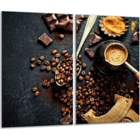 Glasschneidebrett 2x 30x52 Kaffee (1/5)
