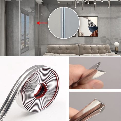 Bande Décorative Murale PVC - Protection Angle Et Bordure Table Porte Plinthe - Finition 3D Brillant - 5 m x 2 cm (1/5)
