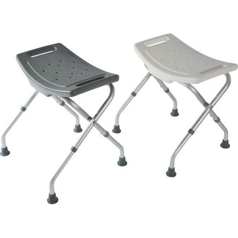 Tabouret de douche pliant Bora - Gris