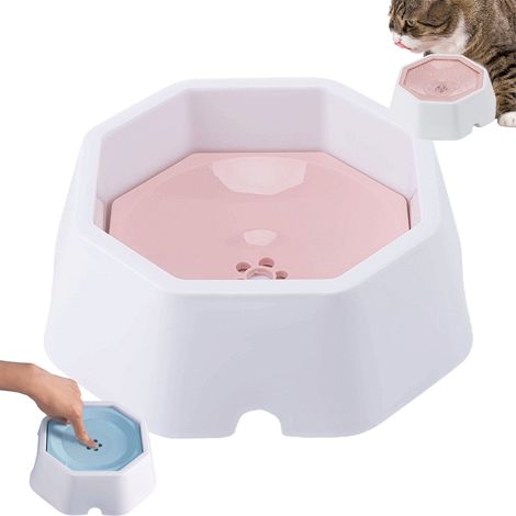 Gamelles flottantes pour animaux, gamelles anti-éclaboussures, gamelles pour chiens et chats et distributeurs d'eau (roses) (1/5)