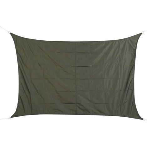 Voile d'ombrage rectangulaire "Curacao" ardoise 3x2m en polyester - Hespéride (1/5)