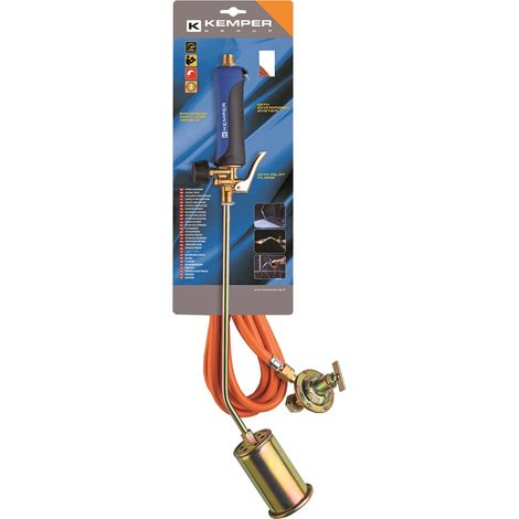 Cannello da riscaldo c/leva in kit kemper 63 cm - bruciatore diametro 45 mm - tubo 10 mt
