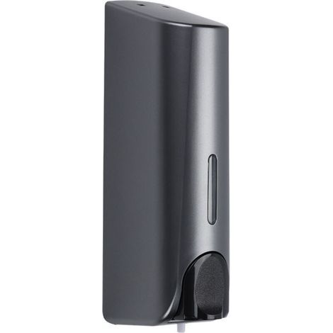 Dispensador de jabón para gel de ducha, champú y acondicionador, montaje en pared, 350 ml, cabezal simple - gris pistolete (1/5)