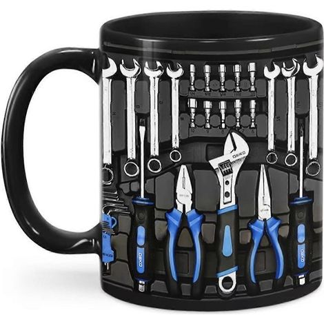 Mug humoristique « Boîte à outils de mécanicien » pour mécaniciens B-- (1/5)