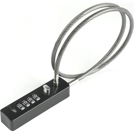 Candado Con Cuerda De Acero - Cierre De Contraseña - Para Bicicleta Eléctrica, Cesta, Casco Y Armario - 1,5 M (1/5)