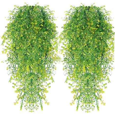 Fougère Artificielle - Plante Suspendue en Plastique - Décoration Murale et Intérieure - Guirlande Verte pour Maison Jardin Mariage - 1 Pièce (1/5)