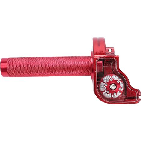 CNC Aluminum Throttle Grip, Quick Twist Grip for Dirt Pit Bike Quad ATV (Red) (1/5)