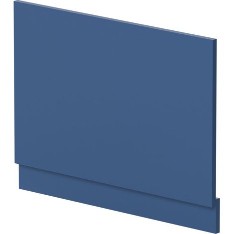 750mm Straight Reversible Bath End Panel & Plinth - Satin Blue