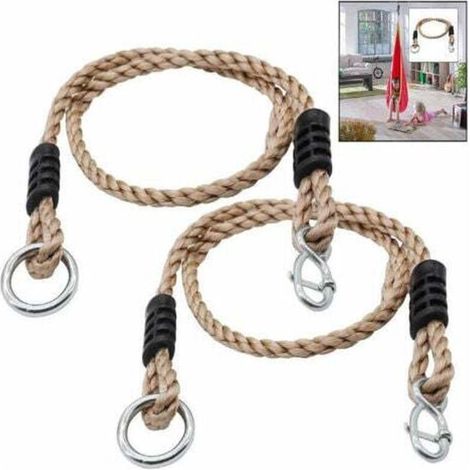 Balançoire arbre enfant en nylon haute qualité – Cordes réglables pour fixation robuste – Utilisation intérieure et extérieure,cordes réglables-1.8m (1/4)