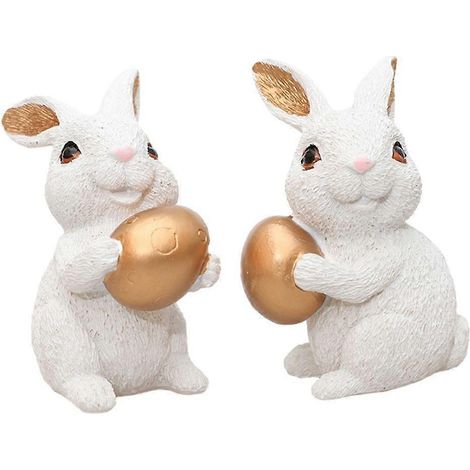 Poupées Lapin de Pâques festives, figurines de lapin pour la décoration de Pâques, cadeaux pour enfants (1/4)