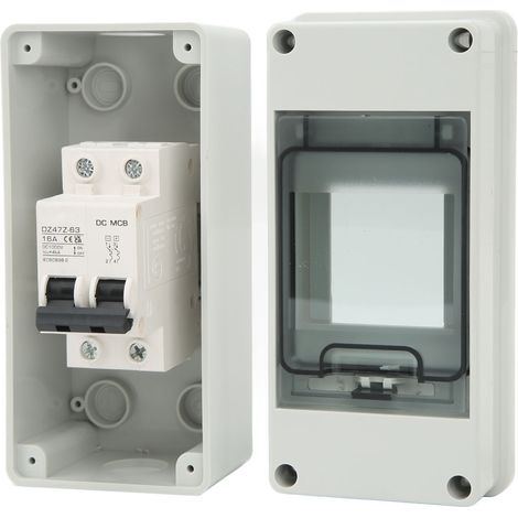 Disjoncteur miniature bipolaire 16 A IP65 étanche, sectionneur CC pour système photovoltaïque solaire 1000 V (1/5)