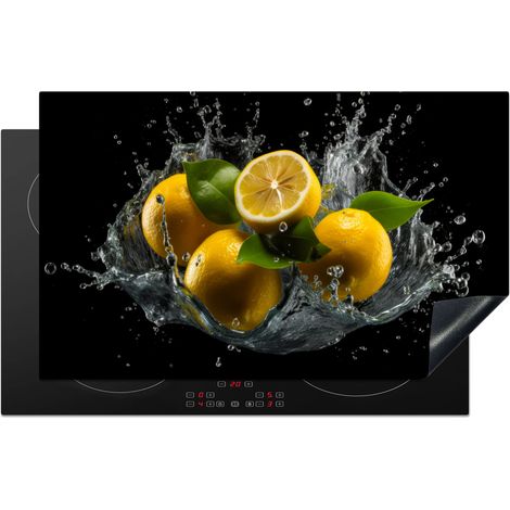 Induction Hob Protector Lemon - Fruit - Yellow - Black 83x51 cm