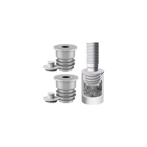 Stück 35–40 mm Waschmaschinenschlauchdichtung, graue Ablaufschlauch-Dichtungskappe, geruchshemmender Abflussstopfen für Küche und Bad (1/5)