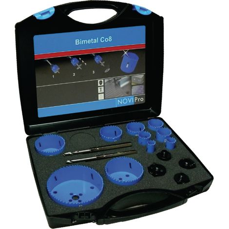 Coffret de 10 scies trépans bimétal CO8 – Diamètre de perçage max 68mm – Pour bois dur et matériaux composites – Performance professionnelle – Novipro - 96419105-02
