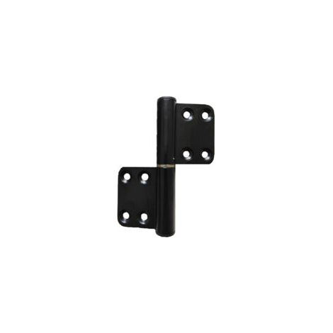 Set mit 2 abnehmbaren Türscharnieren aus schwarzer Aluminiumlegierung für Schlafzimmertüren, Möbel- und Holzschranktüren (schwarz) - Crezuo