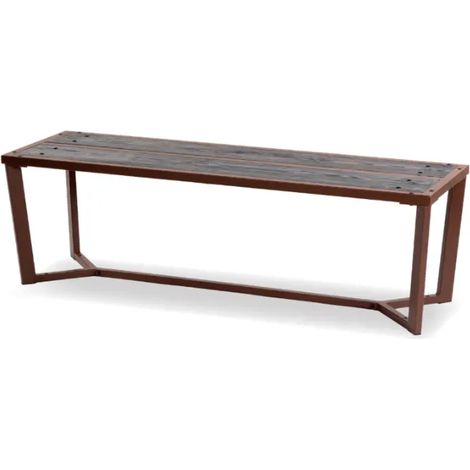 Panca Libra 234 Giochipark legno metallo zincato verniciato 150x45x45h - Corten/Grigio