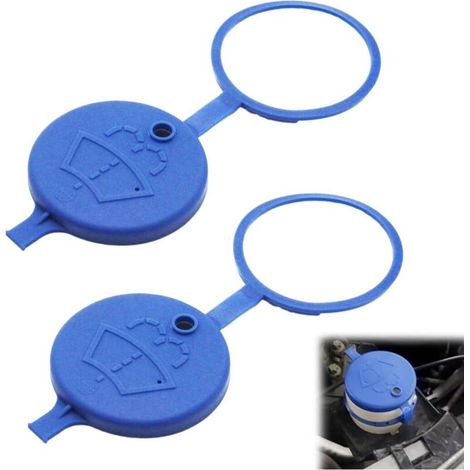 2 pièces Bouchon de Réservoir de Lave-Glace, Universel, Compatible avec la plupart des voitures, Couvercle de Réservoir de Liquide de Lavage, Lave Glace Bouchon, Compatible avec 308 (1/5)