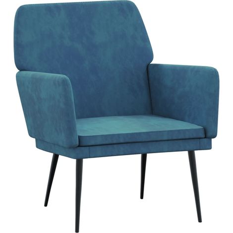 Sessel Blau 62x79x79 cm Samt vidaXL (1/5)
