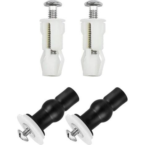 Kit de 4 fixations pour abattant WC – Acier inoxydable 304 et nylon – Résistant à la rouille – Compatible avec sièges standard (1/5)