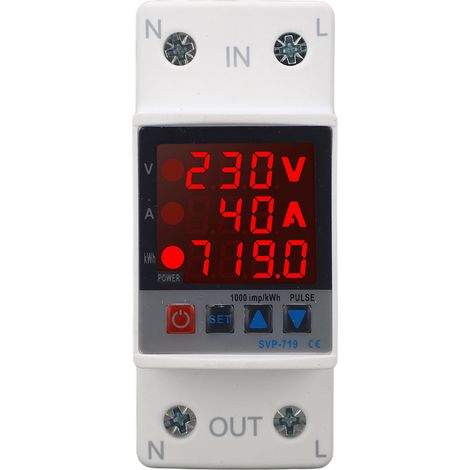 Protecteur de Tension Intelligent Réglable et Auto-Réinitialisant 220V 40A pour Sur et Sous Tension (1/5)