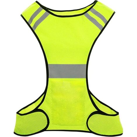 AMXCNOY Sicherheitsweste, reflektierende Jacke, hochsichtbare Laufweste zum Radfahren, Motorradfahren, Spazierengehen, Laufen und Joggen. (1/3)