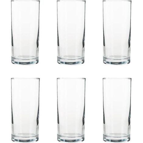 Ensemble de 6 verres à cocktail/jus/eau Highball (240 ml), transparents. (1/5)