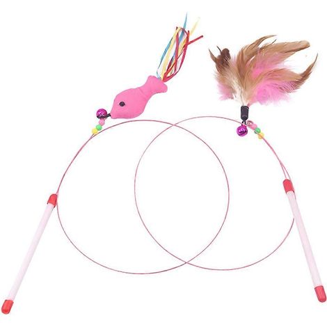 Bâtonnets en fil de fer pour chatons - Lot de 2 jouets interactifs pour chats (1/5)