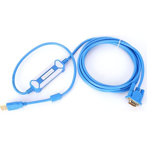 Câble de programmation PLC de 3 mètres pour automates programmables Omron séries CQM1H/CPM2C (bleu) (1/5)