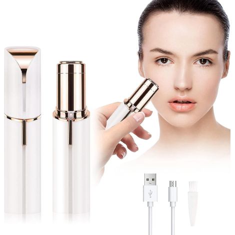 1pcs Epilateur Visage(blanc), Femme Stylo Epilateur Sourcil Rasoir Electrique Visage Usb Rechargeable, Tondeuse Femme Sourcil Sans Fil Rechargeabl (1/5)