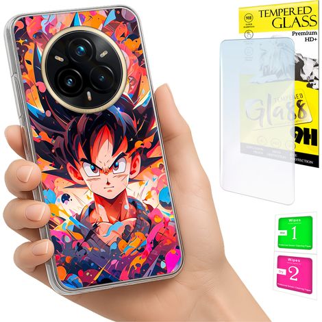 Custodia per Realme 14 Pro+ 5G / 14 Pro Plus 5G, cover posteriore + vetro 9H (1/5)