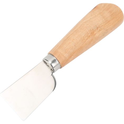 Leather Cutting Knife Wear Resistant DIY Stainless Steel Leather Craft Cutting Knife Wooden Handle Leather Working Tool (1/5)