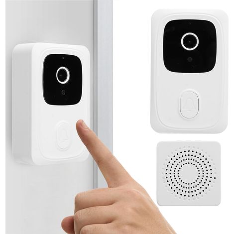 Sonnette vidéo intelligente Graffiti WiFi basse consommation avec interphone bidirectionnel, vision nocturne HD longue portée et vision nocturne. (1/5)