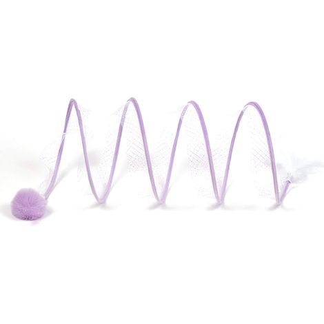 1 tunnel pliable pour chat, forme S, avec balle roulante intégrée, jeu interactif, pour intérieur (1/5)