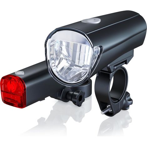 Aplic LED Fahrradlampen Set mit Front & Rücklicht StVZO zugelassen / Energiesparend / 30 Lux (1/5)