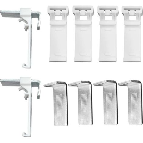 6Pcs Support de Serrage pour Rideaux Enrouleurs 6 Pièces sans percer Support de Serrage Store Enrouleur Duo pour Store Enrouleur PVC Fenêtre en Bois Vantaux de Porte (1/5)